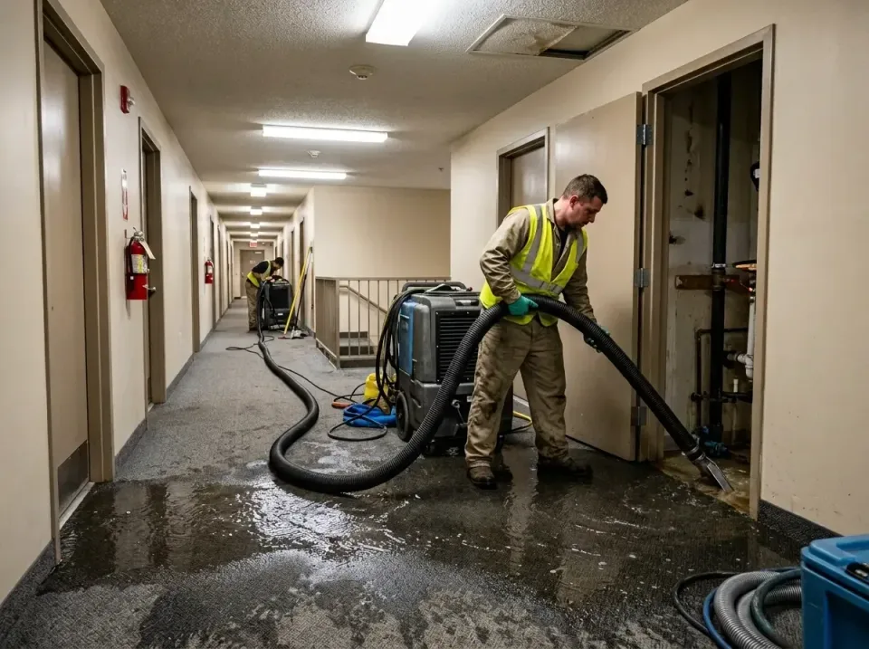 multi-unit-apartment-hallway-f-005 — frequently asked questions, Emergency Burst Pipe Water Extraction & Removal in Edneyvil…